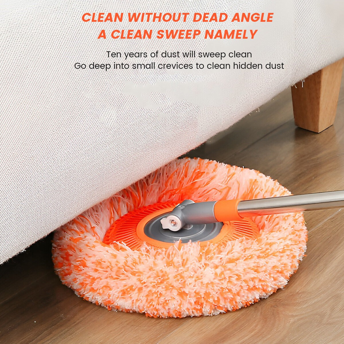 360° Rotating Microfiber Mop – Telescopic Handle for Home, Office & Car Cleaning