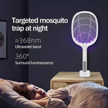 Mosquito Killer Swatter 2 In 1 Rechargeable Electric Racket And Lamp