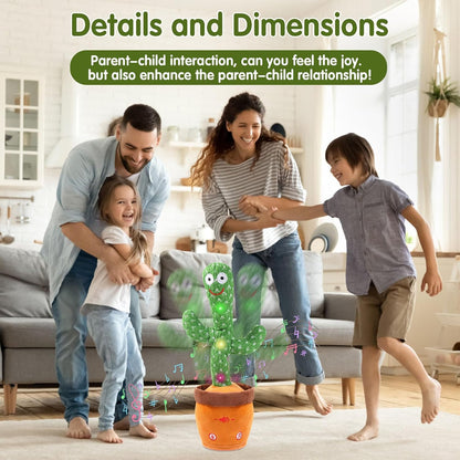Rechargeable Talking & Dancing Cactus Toy with Music & Light