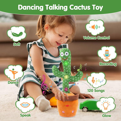 Rechargeable Talking & Dancing Cactus Toy with Music & Light