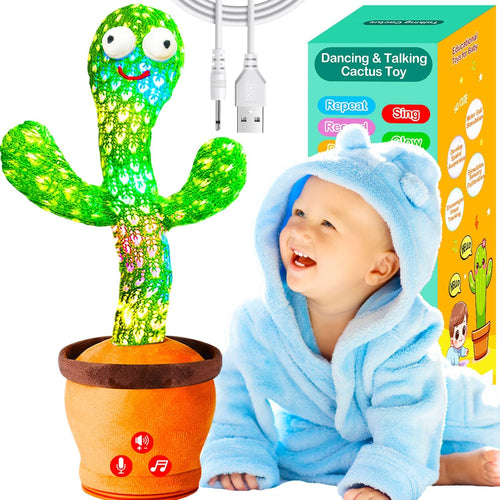 Rechargeable Talking & Dancing Cactus Toy with Music & Light